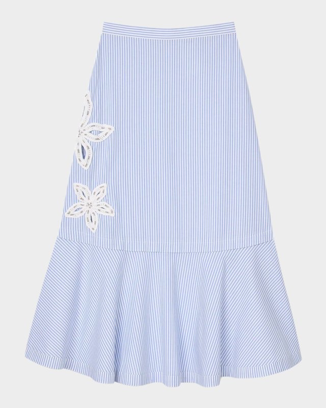Jasmin Striped Midi Skirt